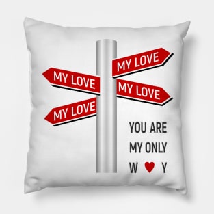 Direction sign Pillow