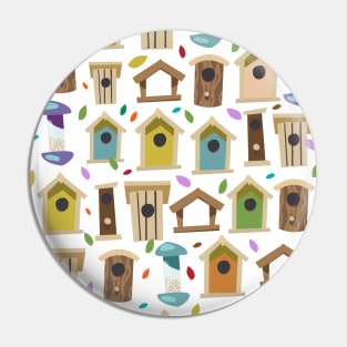 Bird Boxes cartoon Pin