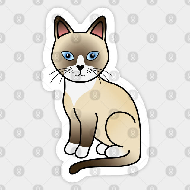 Cinnamon Snowshoe Cat Cute Cartoon Illustration - Snowshoe ...