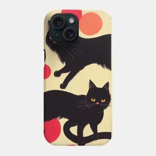 Black cats pattern Phone Case