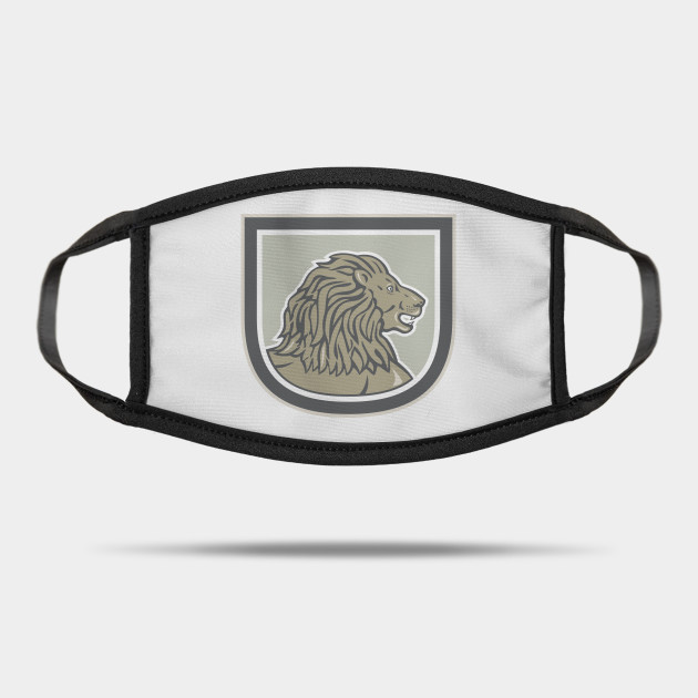 Lion Big Cat Head Side Shield Lion Big Cat Head Side Shield