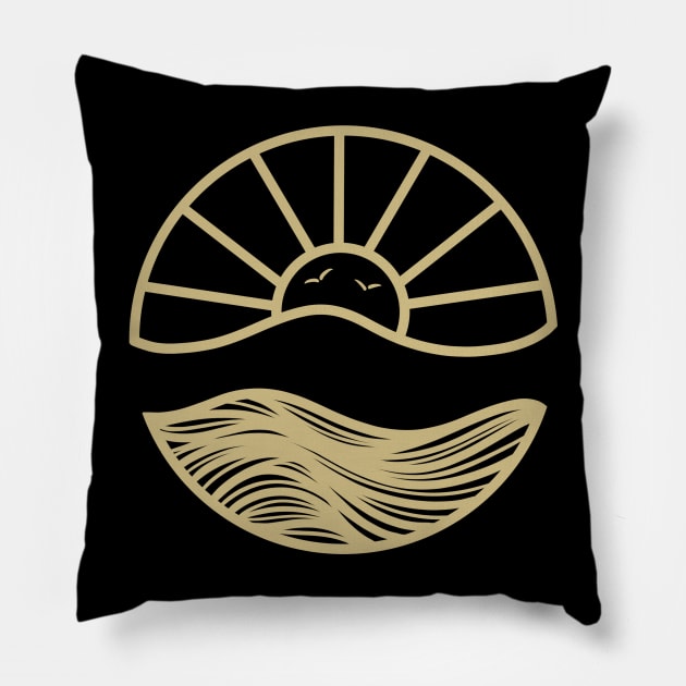 Golden Separation Pillow by P7 illustrations 