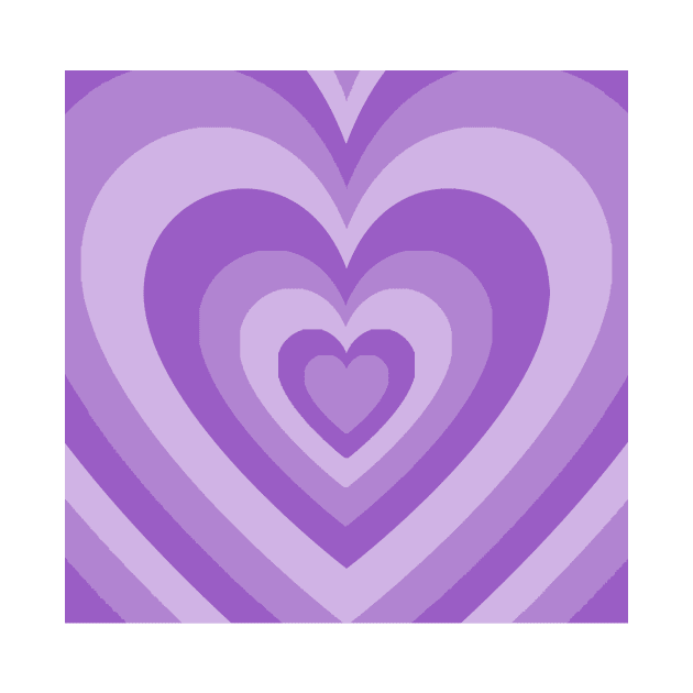 purple retro heart by queenofhearts