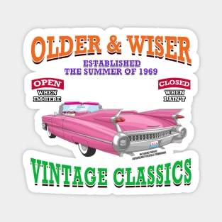 Older & Wiser Vintage Classics Hot Rod Garage Racing Novelty Gift Magnet