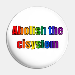 Abolish the cisystem (Rainbow pride) Pin