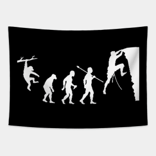 evolution of rock climbing Tapestry