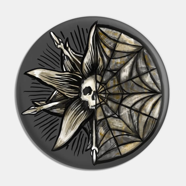 Mashup Ophelia Hall Window + Nightshade Society Painting Pin by Kraken Sky X TEEPUBLIC