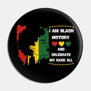 Black History Month Afro Melanin Black Women Pin