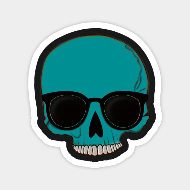 Too Cool Skull Magnet by xsaxsandra
