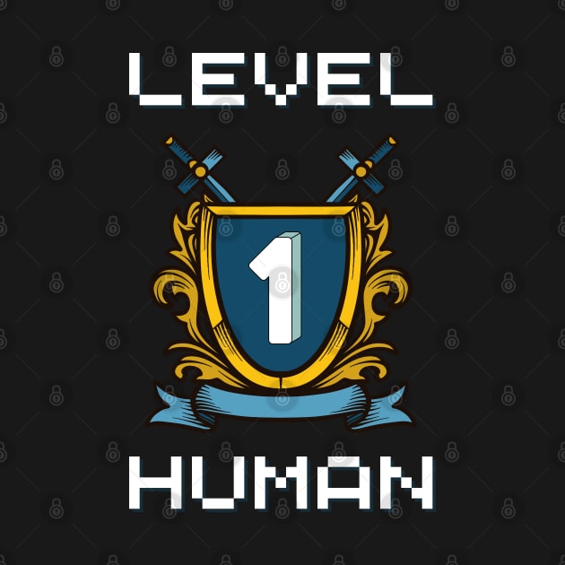 Level 1 Human - Funny Baby Gamer by Celestial Mystery