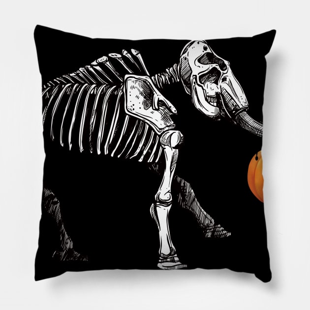 Halloween Mammoth Skeleton Trick or Treat Costume Pillow by foxmqpo