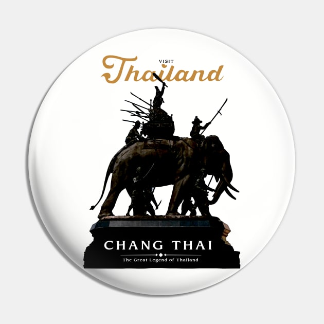Chang Thai War Elephant Pin by KewaleeTee