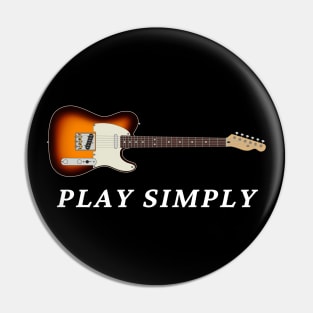 Play Simply T-Style Electric Guitar Sunburst Color Pin