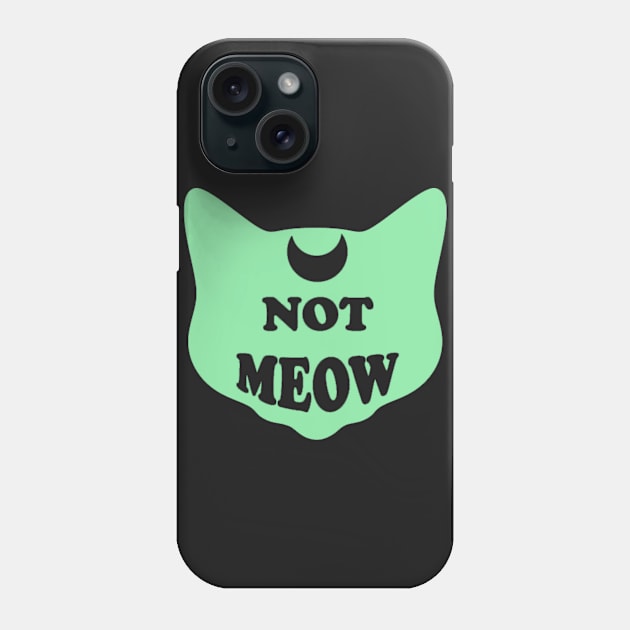 Not Meow (Pastel Mint) Phone Case by Not Meow Designs 