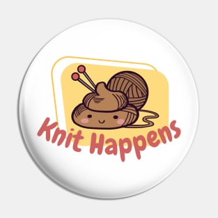 Knit Happens Pin