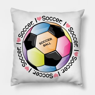 I Love Soccer Pillow