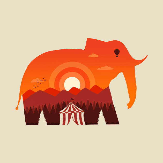 Elephant Landscape by coffeeman