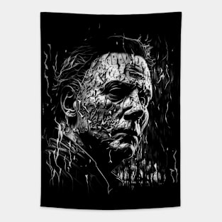 Creepy Zombie Juggernaut Giving the Lifeless Death Stare for the Halloween All Year Lover Tapestry