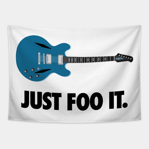 Just Foo It: Blue Guitar for Foo Fans Tapestry by TwistedCharm