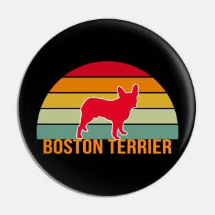 Boston Terrier Vintage Silhouette Pin