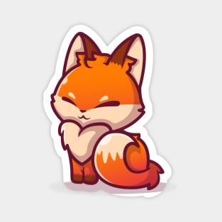 Cute Fox Sitting Magnet