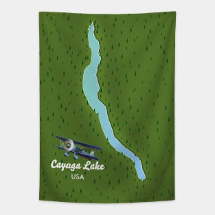 Cayuga Lake USA map Tapestry