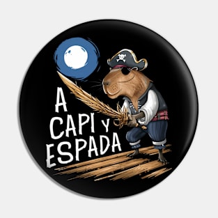 A Capi y Espada - Capybara Pin