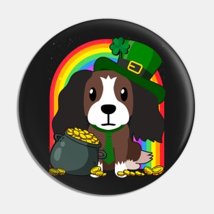 Charles Rainbow Irish Clover St Patrick Day Dog Gift graphic Pin