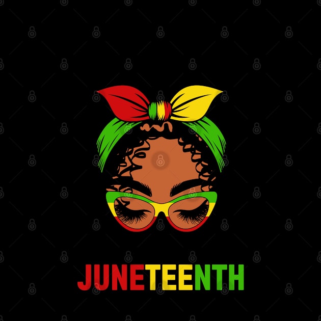 Celebrate Juneteenth Women Girl Messy Bun by snnt