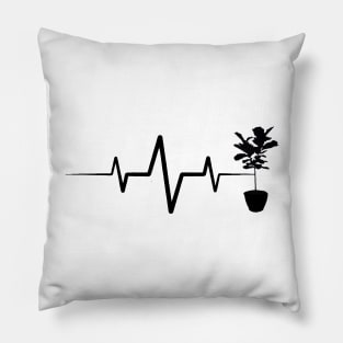 Plant Heartbeat Fiddle Leaf Fig Pillow