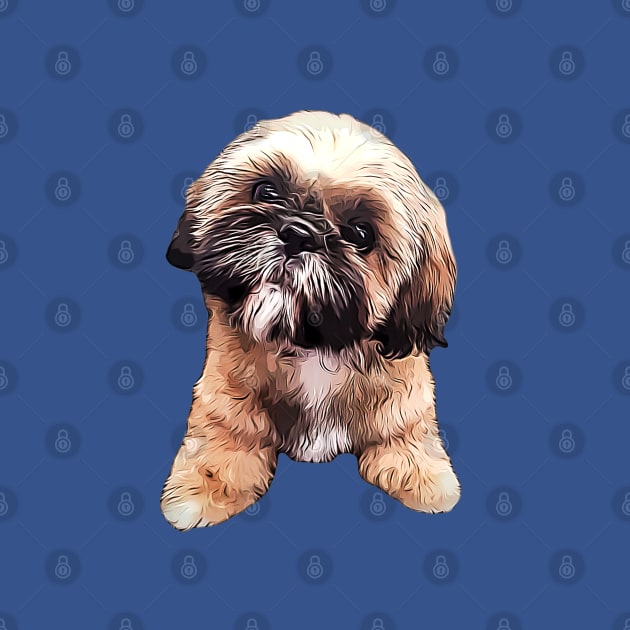 Shih Tzu Cute Puppy Dog Art by ElegantCat