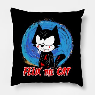 Cat's Eye View Felix's Movie Magic Unveiled Pillow