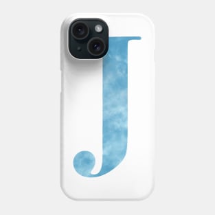 Clouds Blue Sky Initial Letter J Phone Case