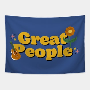 Vintage Retro Happy Great People Tapestry