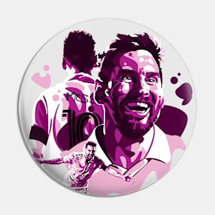 Lionel Messi in Pink Pin