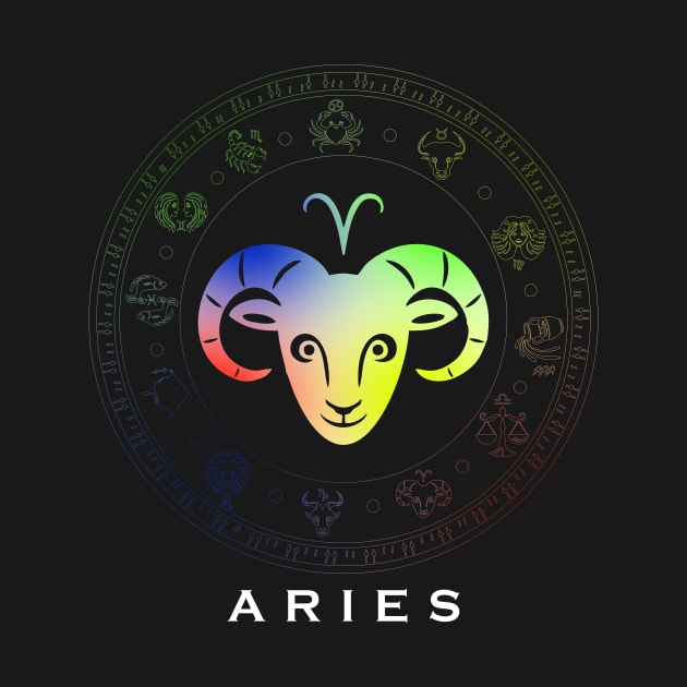 Zodiac sign Aries T-shirt by Emotiondesign