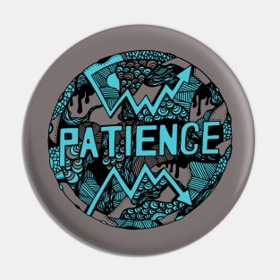 Blue Grey Circle of Patience Pin