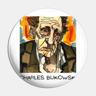 Charles Bukowski T Shirt Design Pin