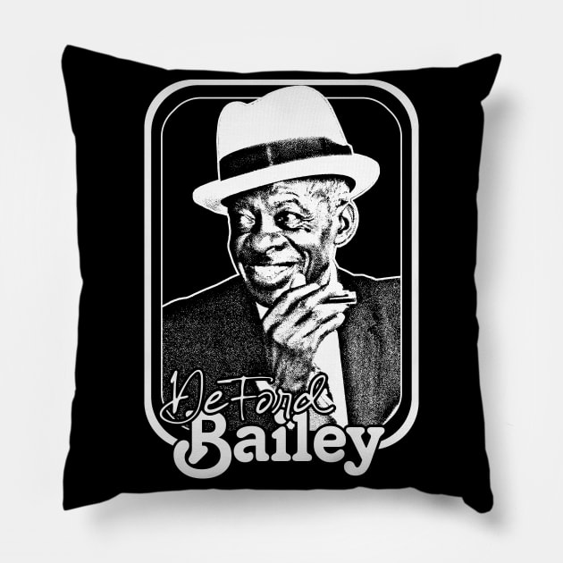 DeFord Bailey // Retro Style Country Artist Fan Design Pillow by DankFutura