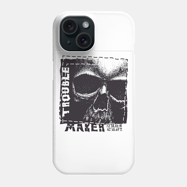 The Trouble Maker Skull Phone Case by InAndLogoutCode