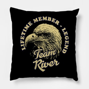 River Name - Lifetime Member Legend - Eagle Pillow