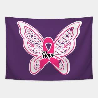 Breast Cancer Pink Ribbon Hope Tapestry