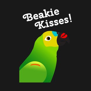 Beakie Kisses Blue Front Amazon Parrot Cute T-Shirt
