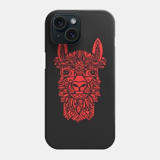 New Llama Tribal Tattoo Llama Red Version Phone Case