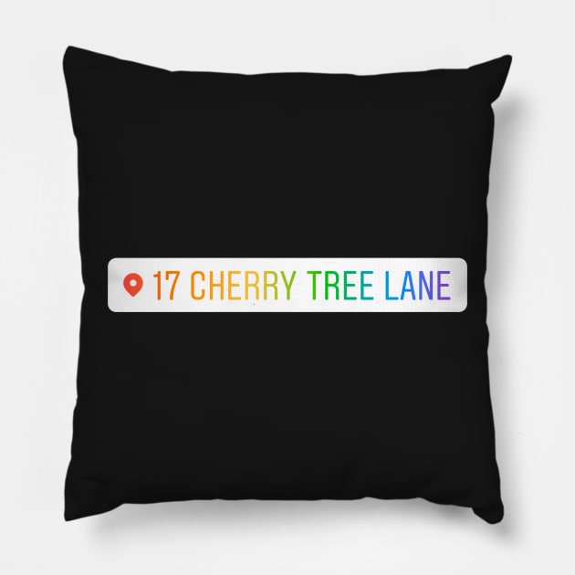 Mary Poppins Instagram Location 17 Cherry Tree Lane Pillow by baranskini