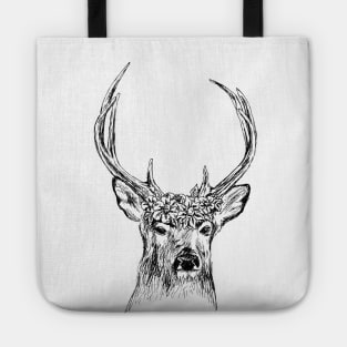 Deer Head Print Tote