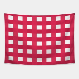 Red Checkered Gingham Pattern Tapestry