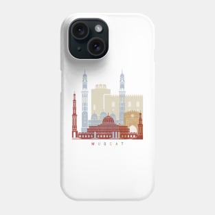 Muscat skyline poster Phone Case