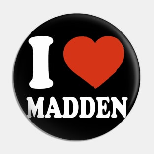 Great Gift Madden Classic Proud Name Christmas 70s 80s 90s Pin