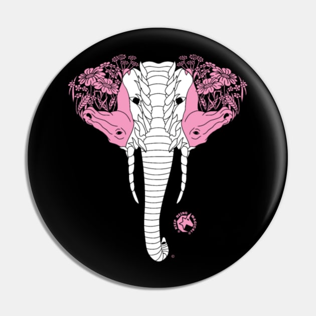 Elephant And Unicorn Floral Face Outline Pin by Nulian Sanchez